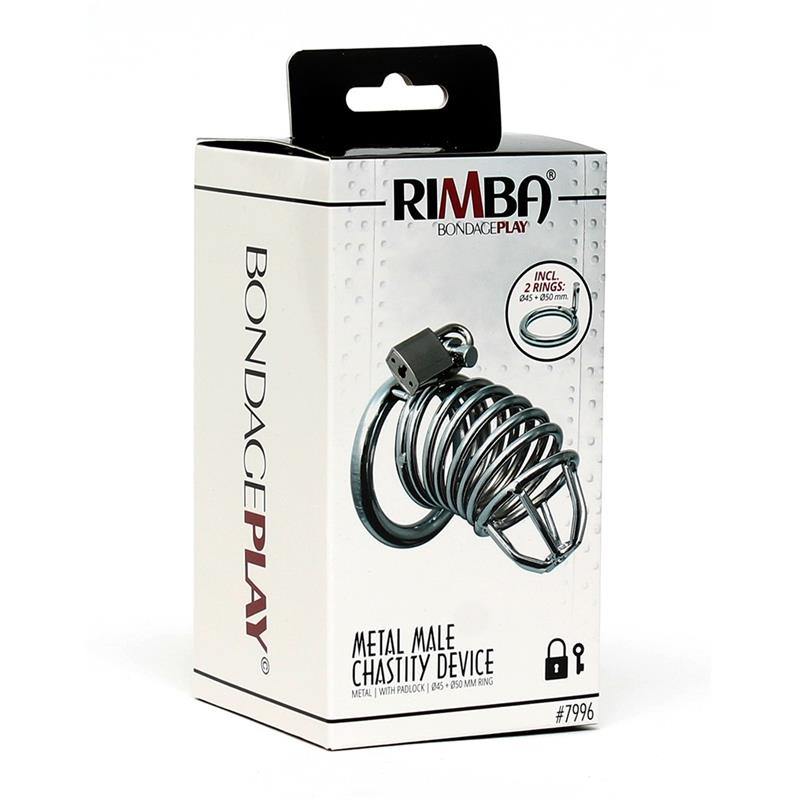 Jaula Castidad Pene 45 mm Metal diseño aros - Image 3