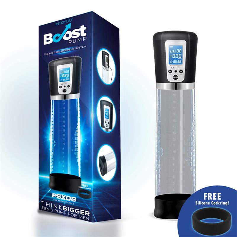 BOOST PUMPS Bomba Automática para el Pene con Pantalla LCD PSX08 USB