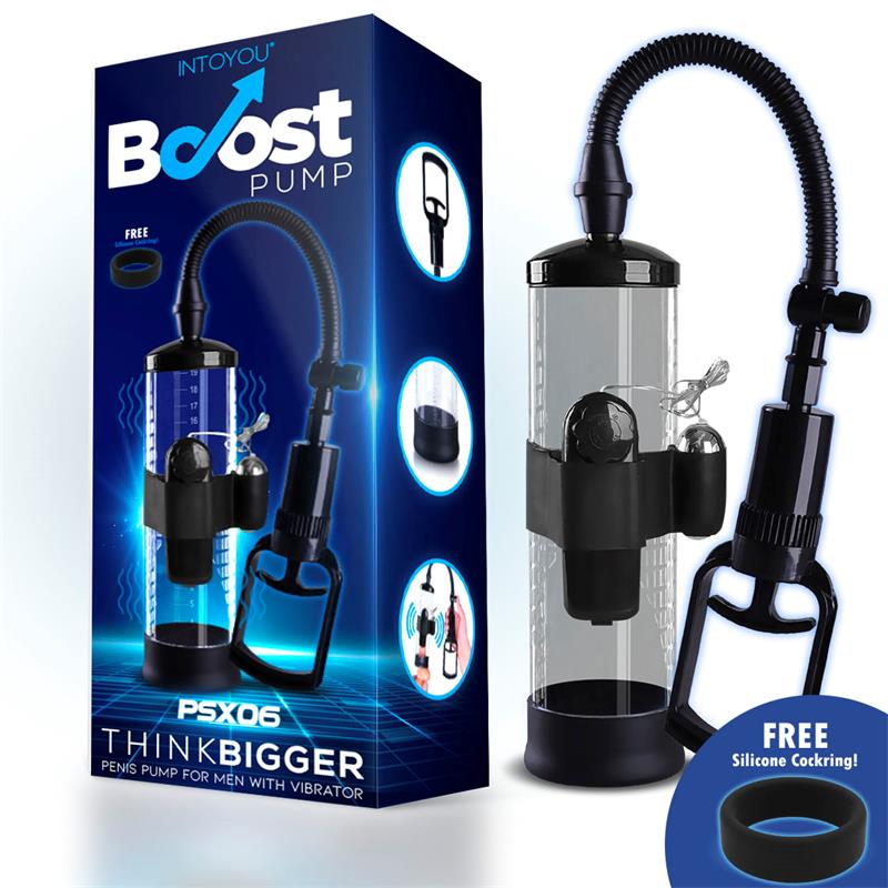BOOST PUMPS Bomba Manual para el Pene con Accesorio de Vibración PSX06