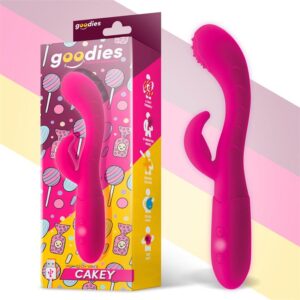 GOODIES Cakey Vibrador Punto G y Conejito USB Silicona Fuchsia