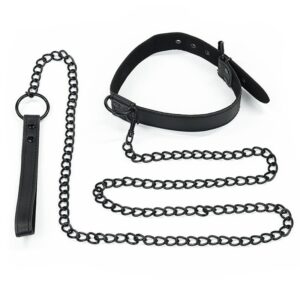 LOVETOY Collar con Correa Negro Mate