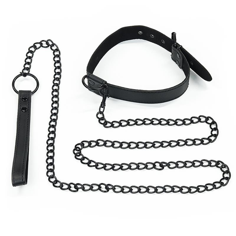 LOVETOY Collar con Correa Negro Mate