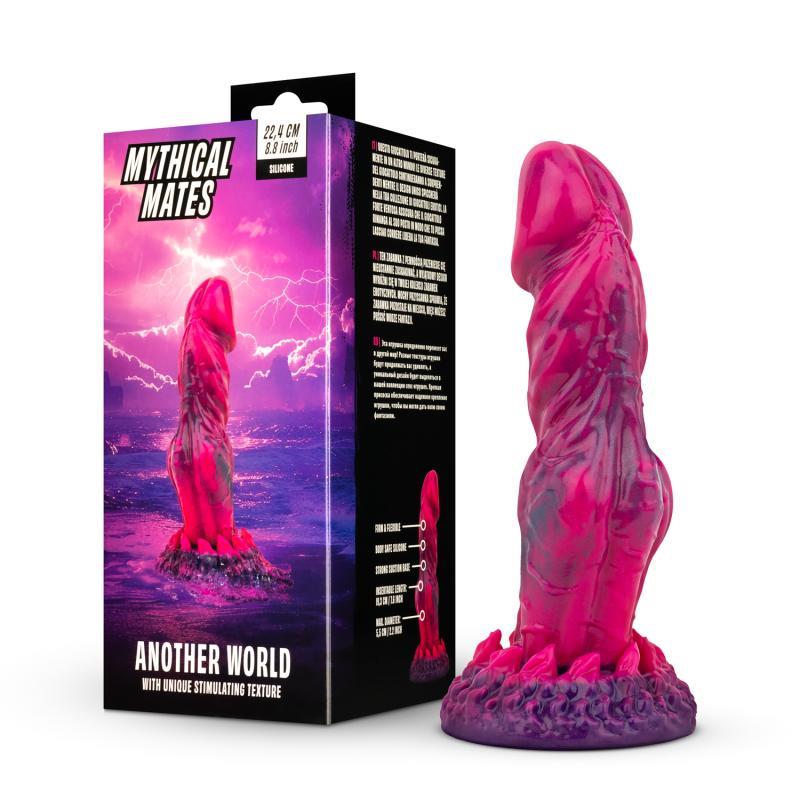 MYTHICAL MATES Dildo Another World Rosa y Púrpura 22.4 cm - 8.8" - Image 2