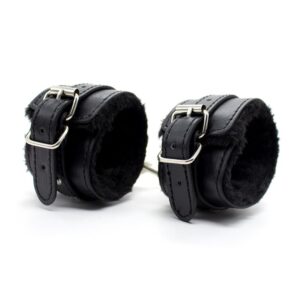 LATETOBED BDSM LINE Esposas con Forro Interior Ajustables 30 cm Negro