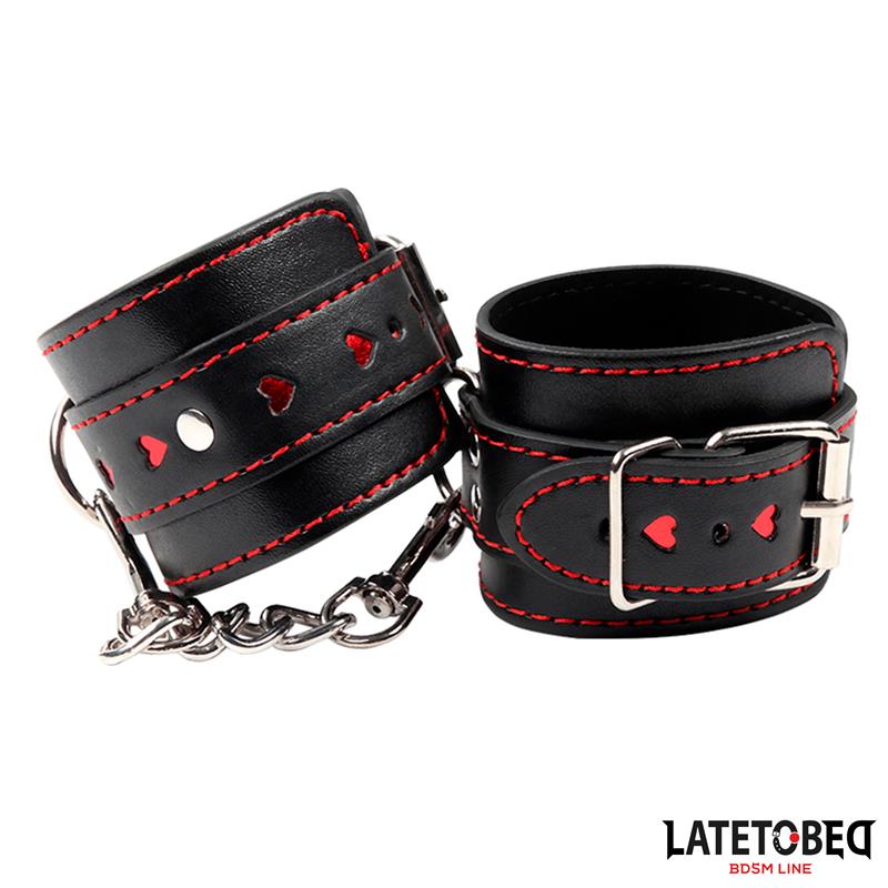 LATETOBED BDSM LINE Esposas para Tobillos con Cadena y Corazones - Image 2