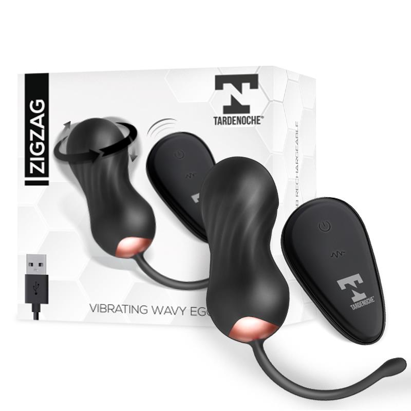 TARDENOCHE Zigzag Huevo Zigzageante y Vibrador con Control Remoto