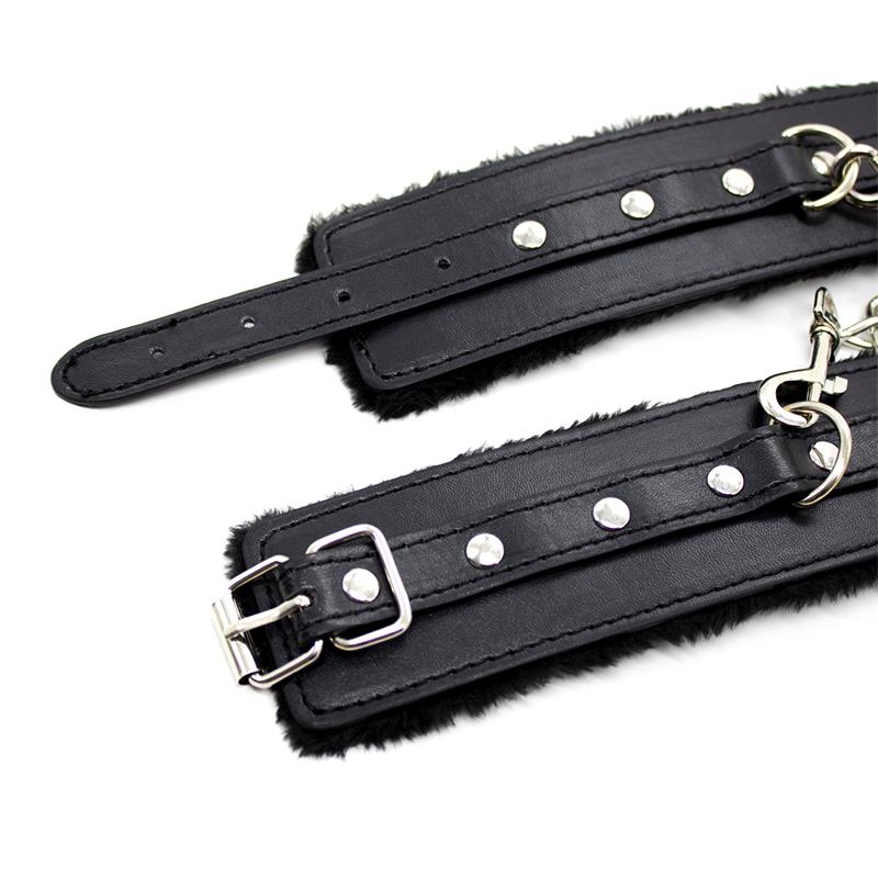 LATETOBED BDSM LINE Esposas con Forro Interior Ajustables 30 cm Negro - Image 3