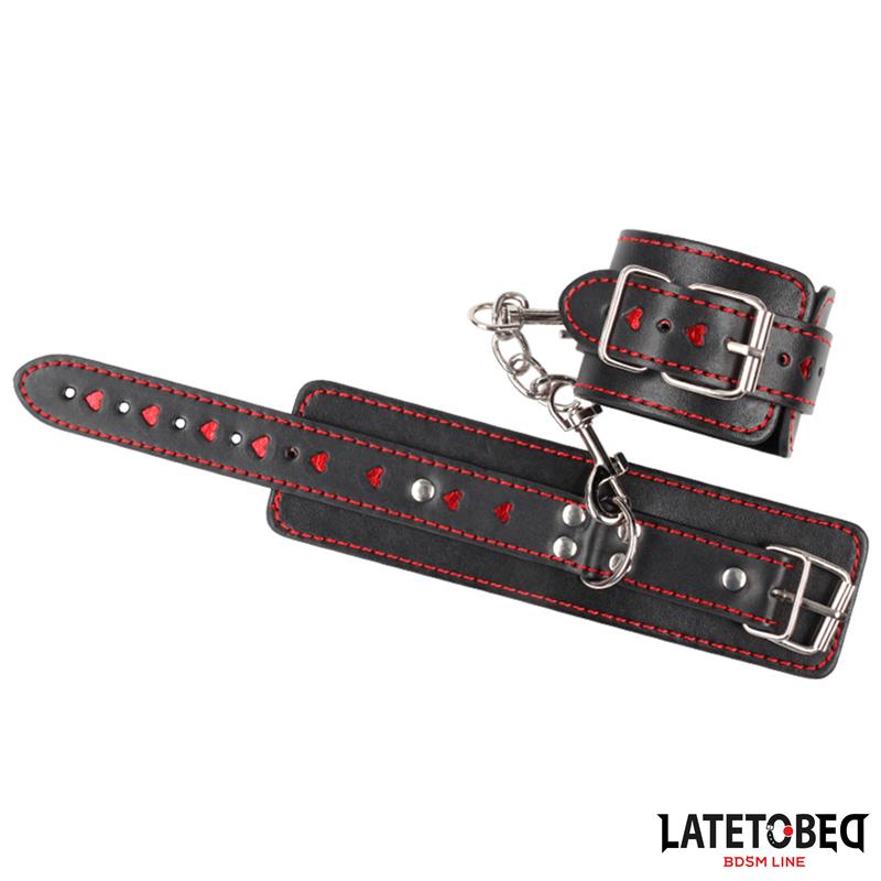 LATETOBED BDSM LINE Esposas para Tobillos con Cadena y Corazones - Image 4