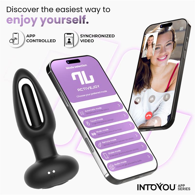 INTOYOU APP SERIES Zack Plug Anal con Flipping Tongue y Vibración con App - Image 6
