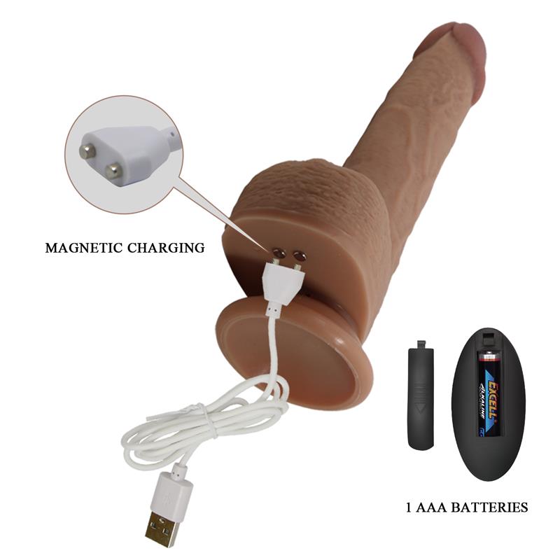 PRETTYLOVE Tommy Dildo Realista con Vibración y Thrusting con Contorl Remoto - Image 8