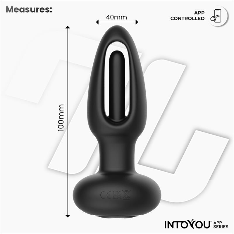INTOYOU APP SERIES Zack Plug Anal con Flipping Tongue y Vibración con App - Image 9