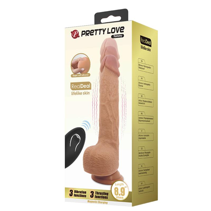 PRETTYLOVE Tommy Dildo Realista con Vibración y Thrusting con Contorl Remoto - Image 10